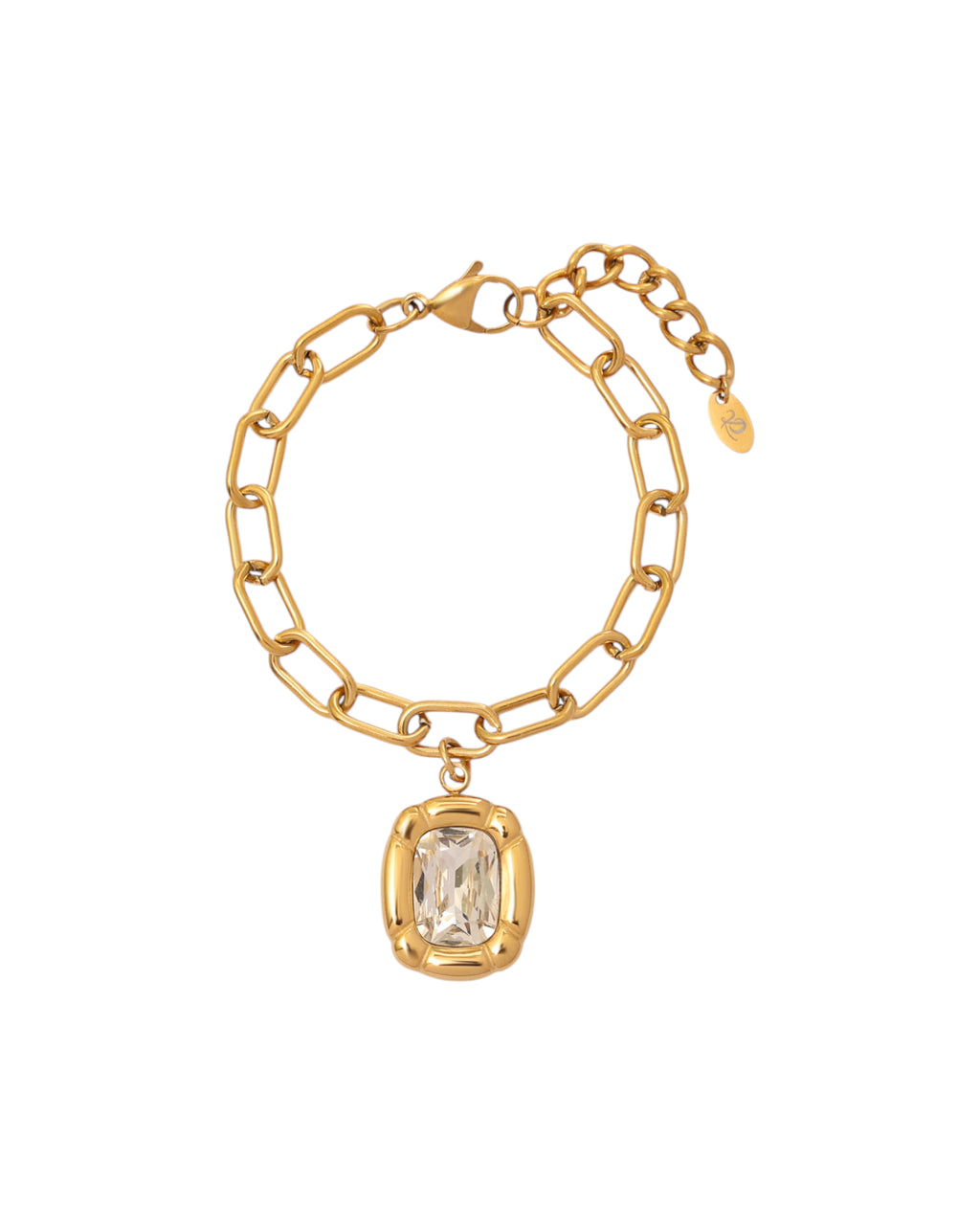 Pulsera Prisma del Alba en acero inoxidable con PVD oro 18K
