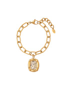 Pulsera Prisma del Alba en acero inoxidable con PVD oro 18K