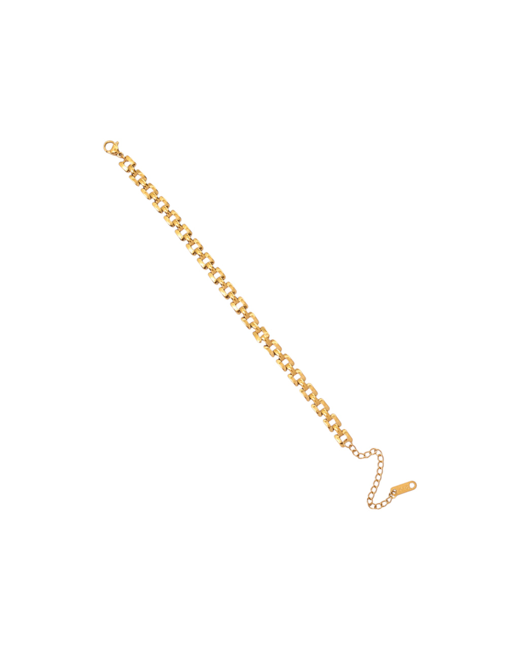 Pulsera Sendero Dorado en acero inoxidable con PVD oro 18K