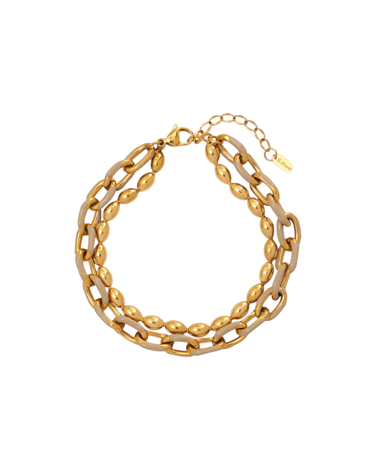 Pulsera Constelación Esmaltada en acero inoxidable con PVD oro 18K