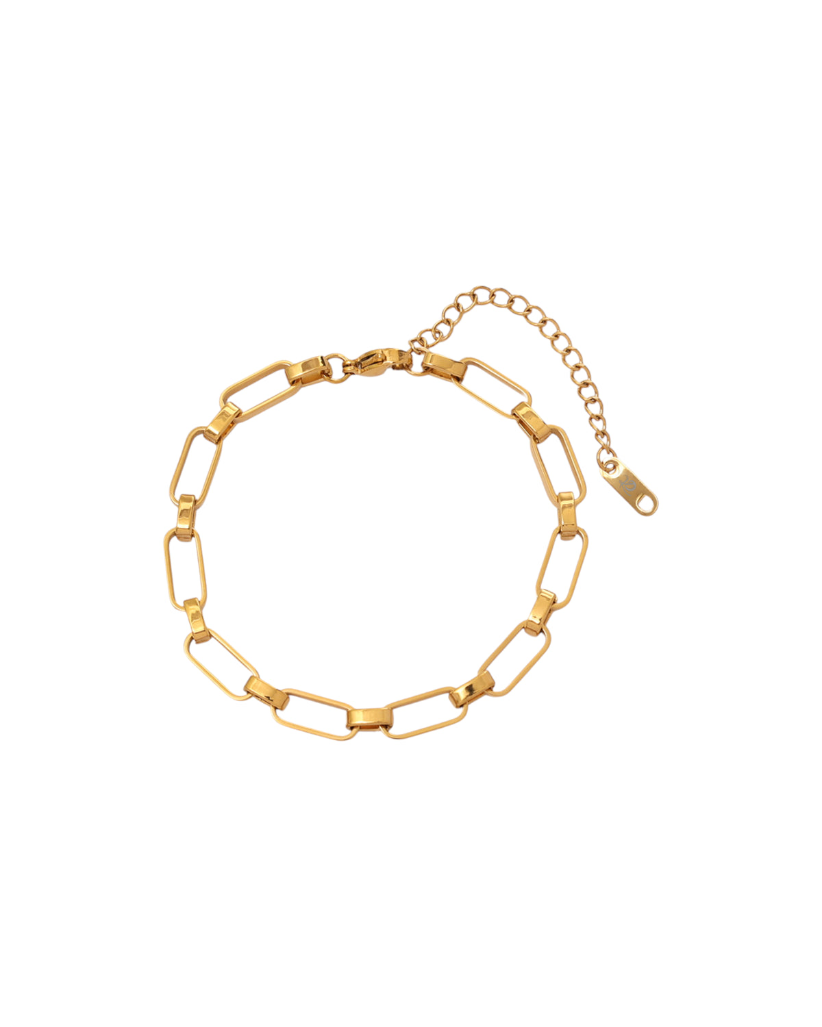 Pulsera Enlace Solar en acero inoxidable con PVD oro 18K