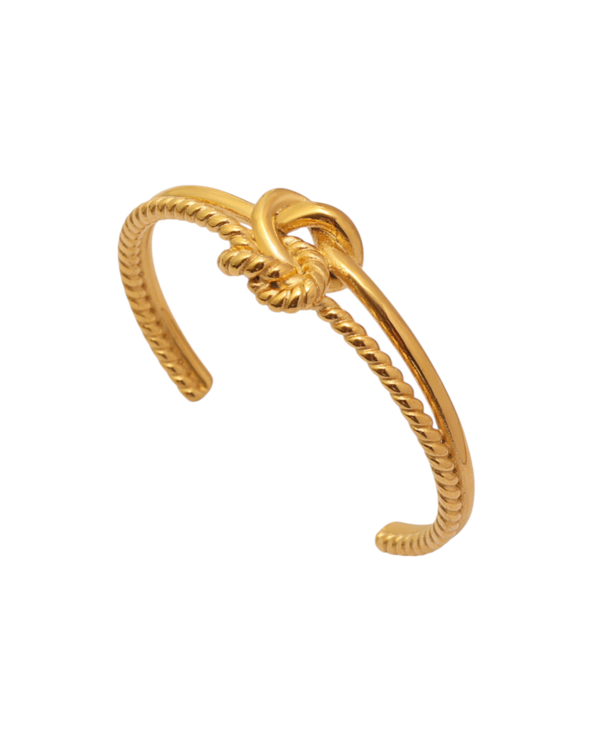 Pulsera Nudo Radiante en acero inoxidable con PVD oro 18K
