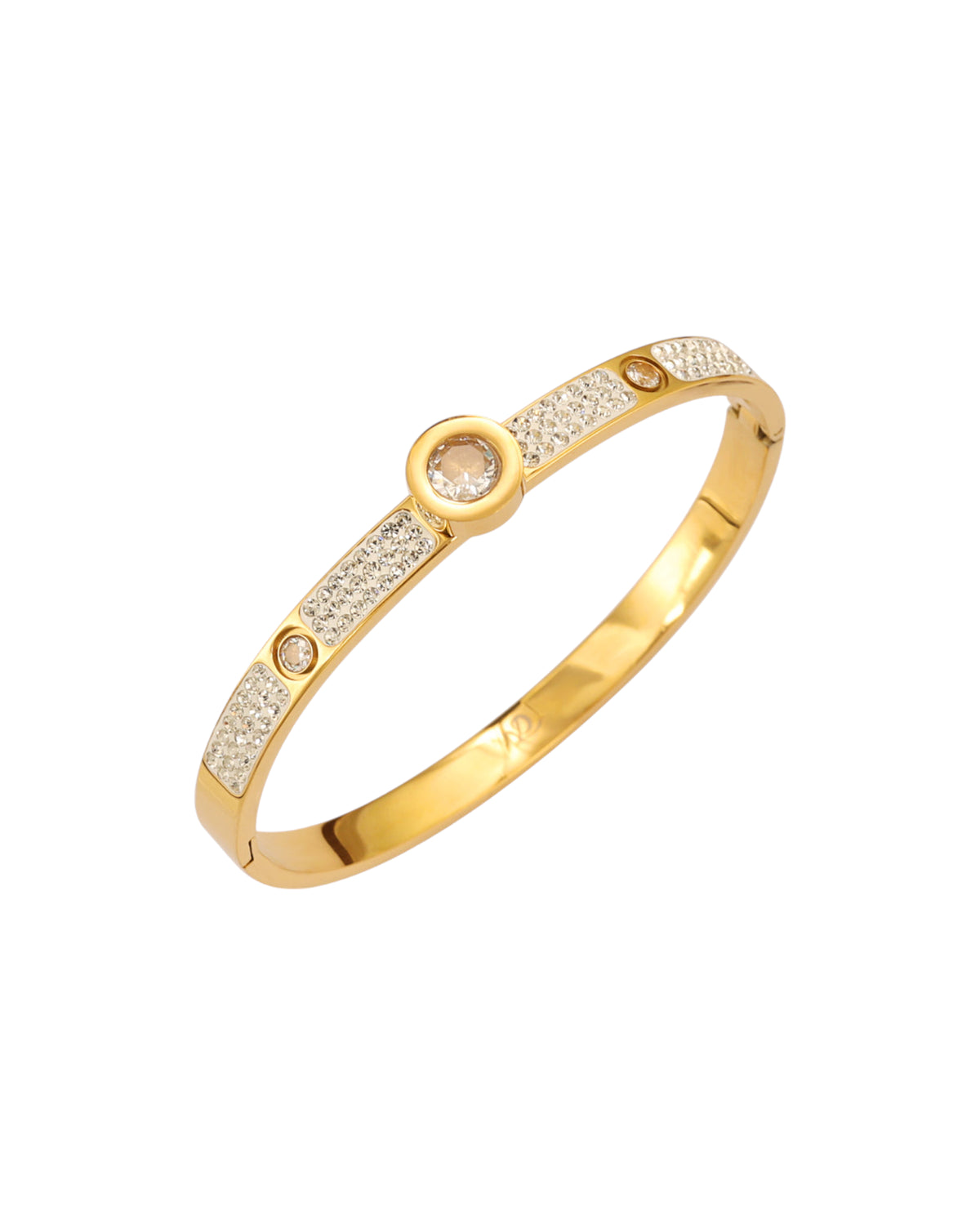 Pulsera Brillo en acero inoxidable con PVD oro 18K