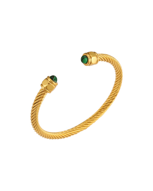 Pulsera Aura en acero inoxidable con PVD oro 18K
