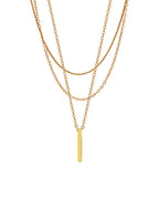 Collar Cascada de Luz en acero inoxidable con PVD oro 18K