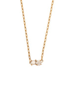 Collar Línea Radiante en acero inoxidable con PVD oro 18K