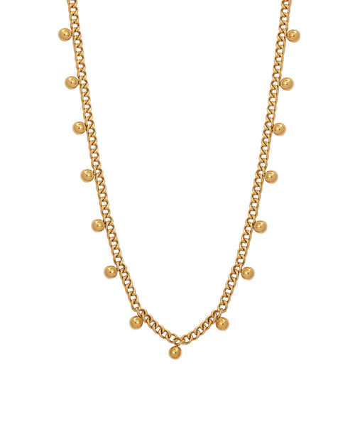 Collar Lluvia Dorada en acero inoxidable con PVD oro 18K