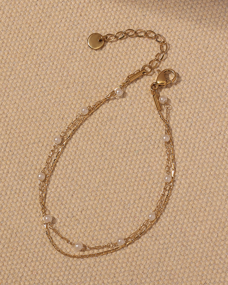 Vista adicional de collar Doble Luz de Perlas de Xihe By Dm