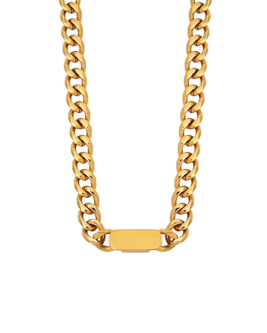 Collar Eslabón Dorado en acero inoxidable con PVD oro 18K