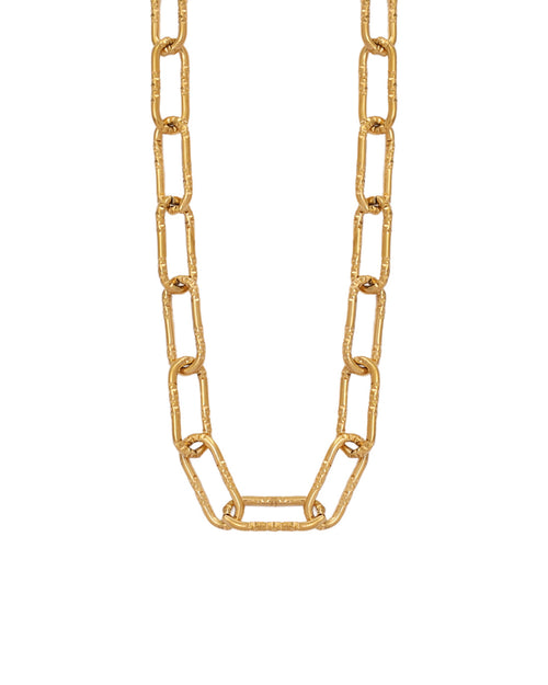Collar Cadena Vértice en acero inoxidable con PVD oro 18K