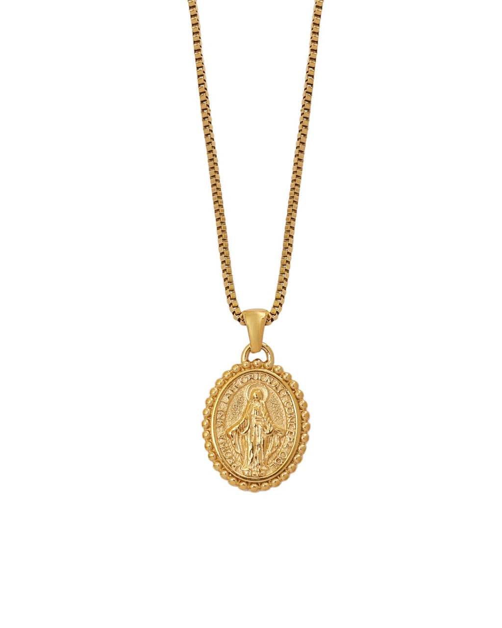 Collar Medallón Albor en acero inoxidable con PVD oro 18K