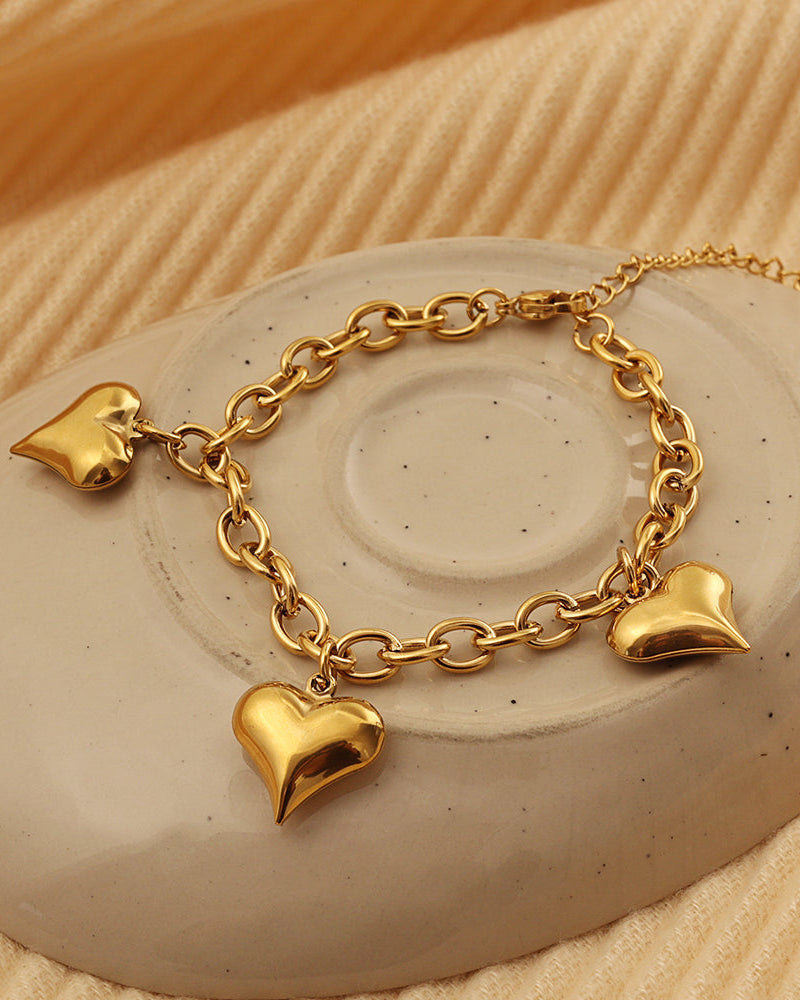 Vista adicional de pulsera Corazones Brillantes de Xihe By Dm