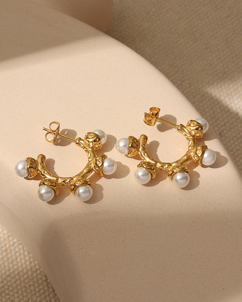 Vista adicional de aretes Perla de Xihe By Dm