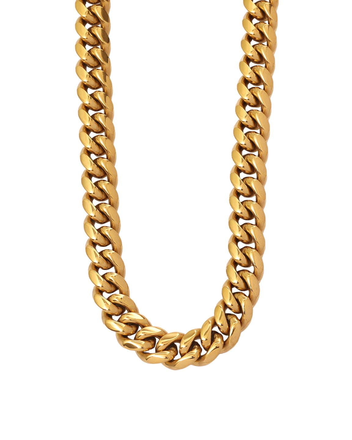 Collar Cadena Aurora en acero inoxidable con PVD oro 18K