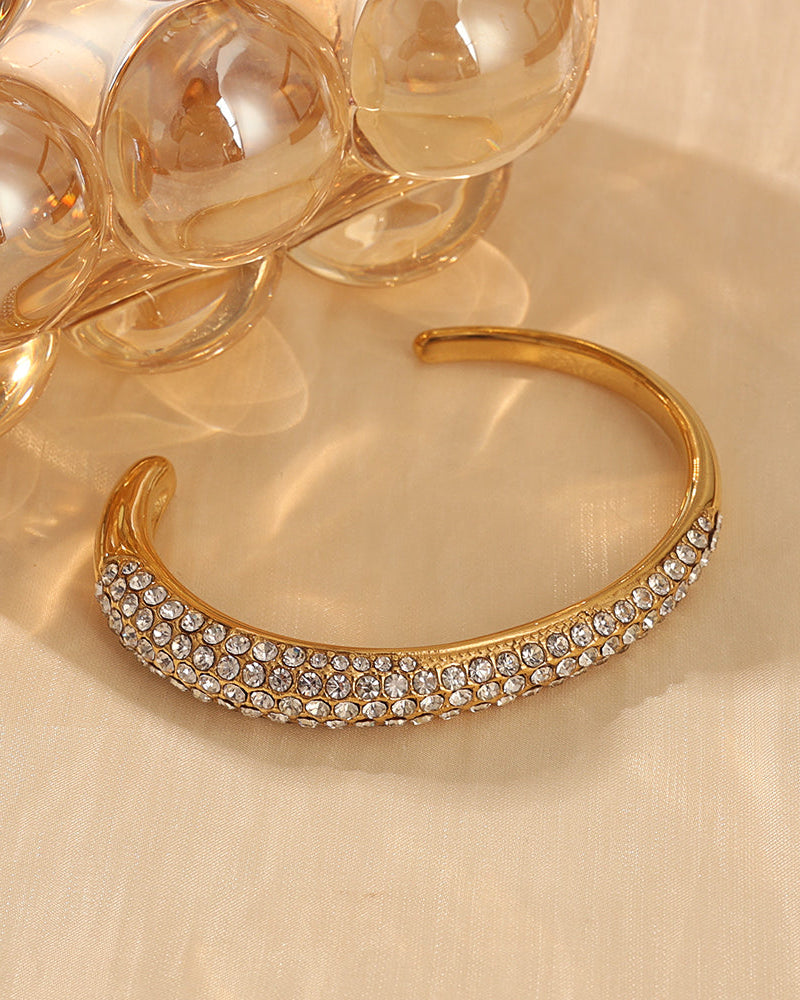 Arco Pavé en acero inoxidable con recubrimiento PVD de 18K | Xihe By Dm