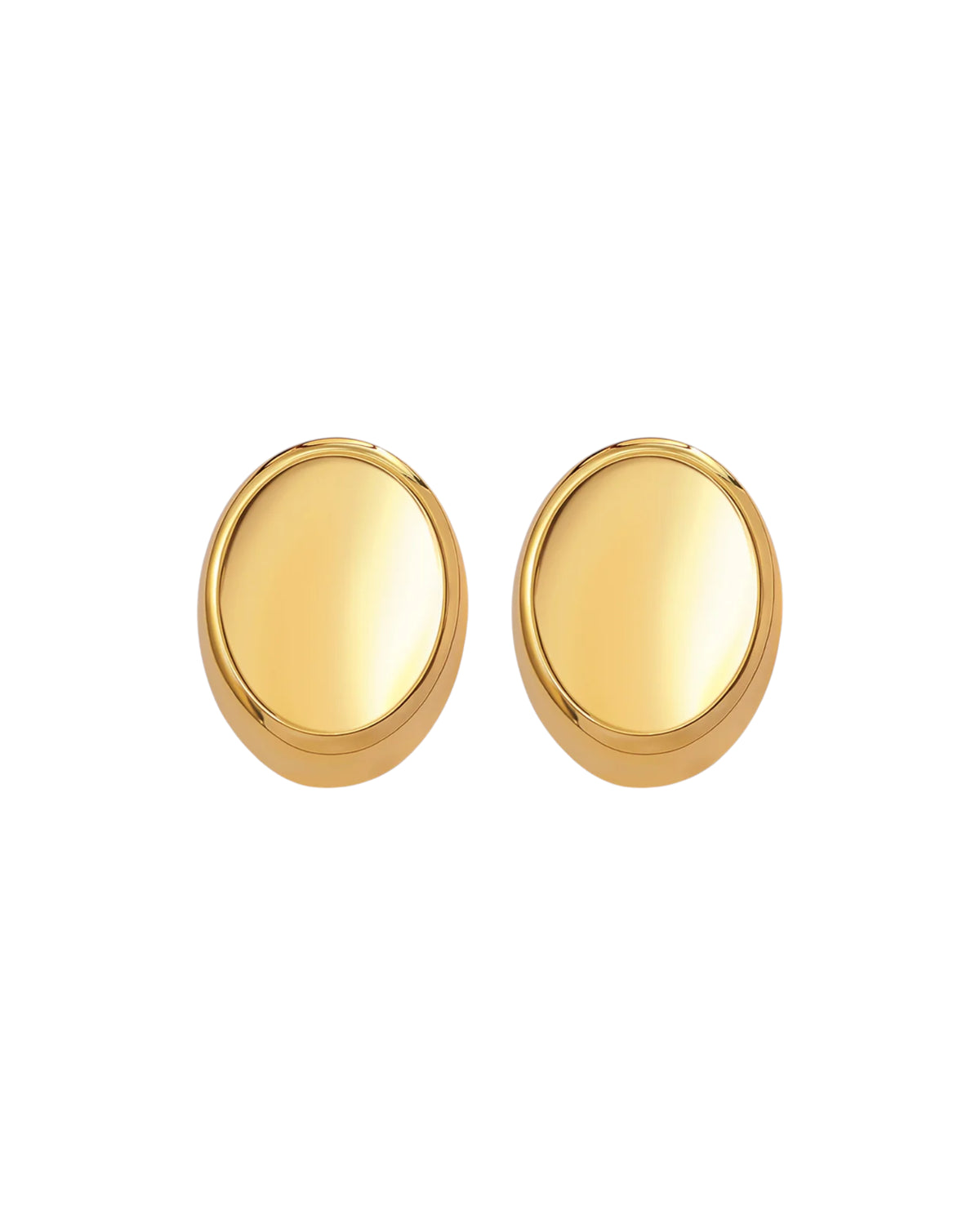 Aretes Reflejo Solar en acero inoxidable con PVD oro 18K