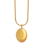 Collar Espejo del Alba en acero inoxidable con PVD oro 18K