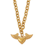 Collar Alas del Alba en acero inoxidable con PVD oro 18K