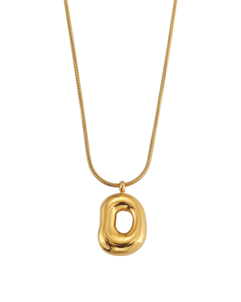Collar Núcleo en acero inoxidable con PVD oro 18K