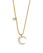 Collar Luna Madre en acero inoxidable con PVD oro 18K
