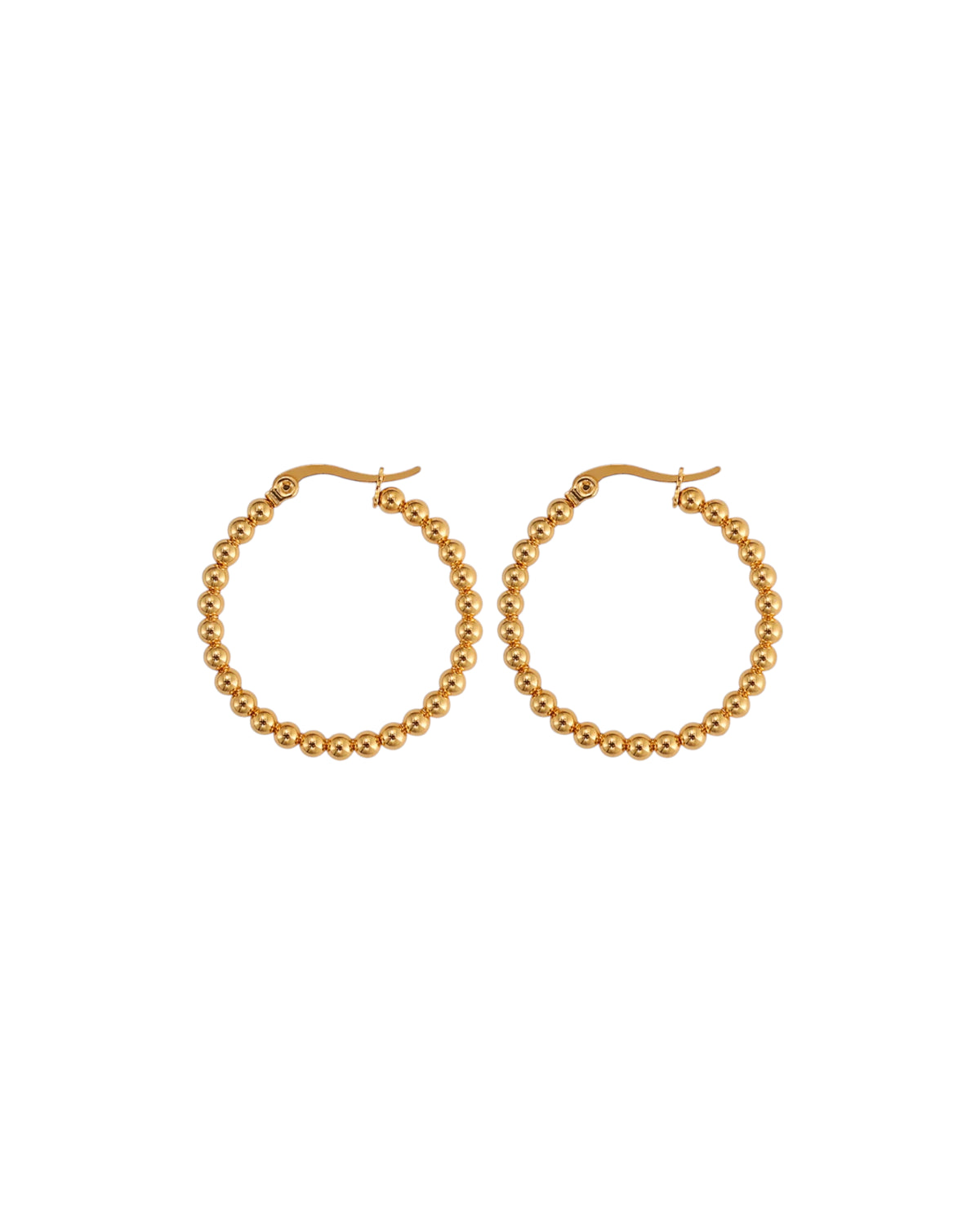 Aretes Arco en acero inoxidable con PVD oro 18K